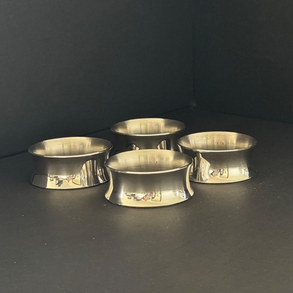 4 vintage silver napkins rings from the 70s - Picture 3 of 3